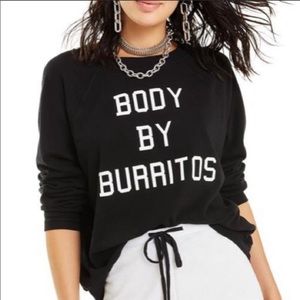 Wildfox “Body by Burritos” graphic sweatshirt